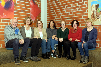 Der Vorstand des Fördervereins der Maximilian-Kolbe-Gesamtschule mit (von links): Alfons Sundermann, Simone Hartmann, Ilga Bülte, Samira Knapheide, Claudia Beuning, Dagmar Schröer und Claudia Beulting. Foto: Alfred Riese