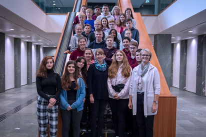 Die Klasse 10c zu Besuch im Bundestag und im BMBF. Foto: BMBF
