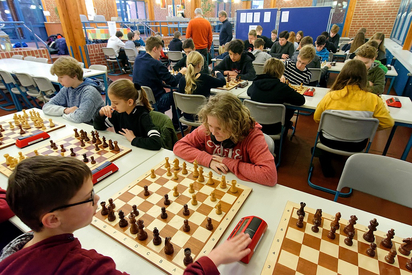 Schachmeisterschaft an der MKG. Foto: Alfred Riese