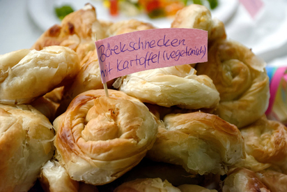 Gruß aus der türkischen Küche: Börekschnecken. Foto: Alfred Riese Gruß aus der türkischen Küche: Börekschnecken. Foto: Alfred Riese