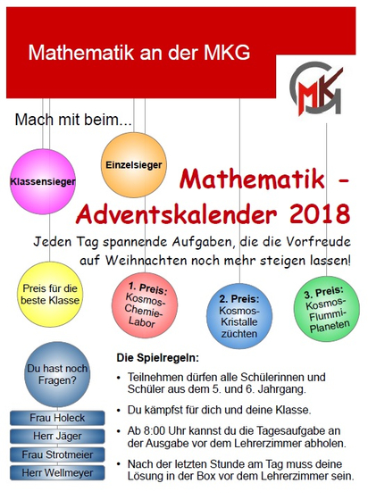 Flyer: Mathematik-Adventskalender 2018 Flyer: Mathematik-Adventskalender 2018