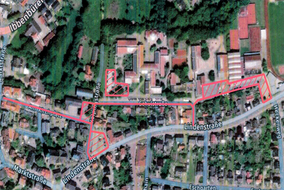Der Lageplan zeigt, wo seit Freitag, 06.11.2020, die zusätzliche Maskenpflicht auf den Schulwegen gilt. Grundlage ist eine Allgemeinverfügung der Gemeinde Saerbeck vom 05.11.2020, die die NRW-Corona-Schutzverordnung ergänzt.