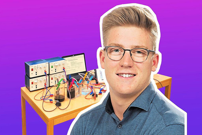 Steffen Benkhoff, Schüler der Maximilian-Kolbe-Gesamtschule, hat am Bundeswettbewerb „Jugend forscht“ teilgenommen und mit seinem Projekt „Naturstoff statt. Foto: PF 
